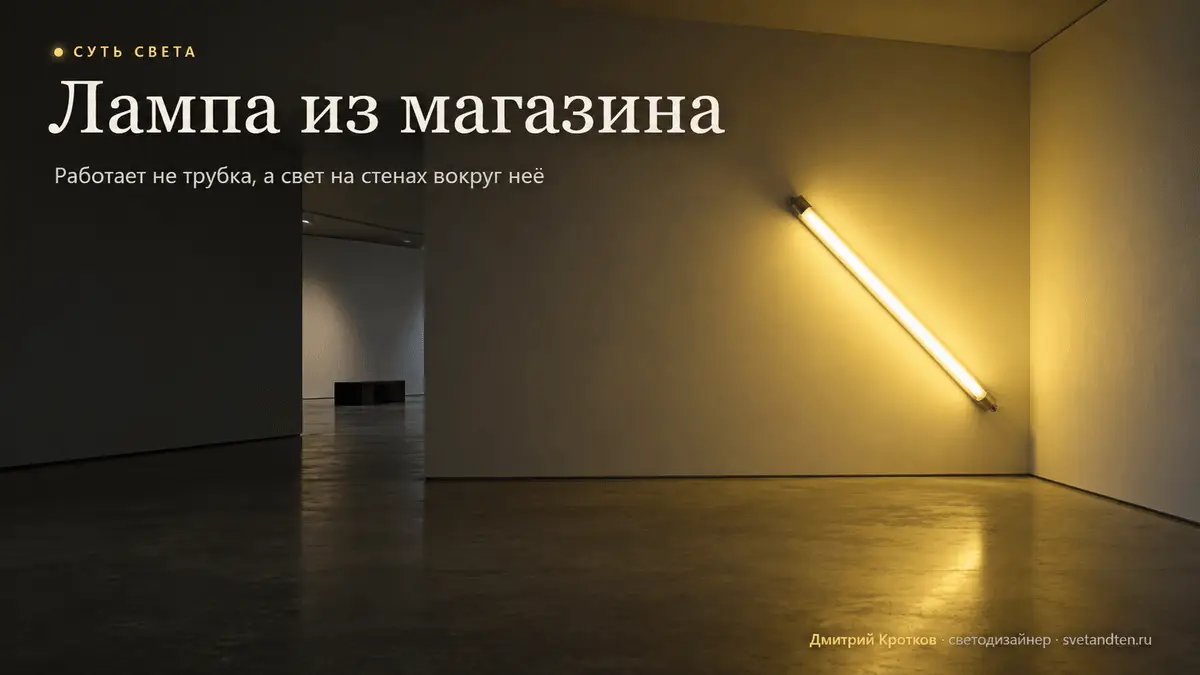 Обычная офисная лампа висит в музее как произведение искусства