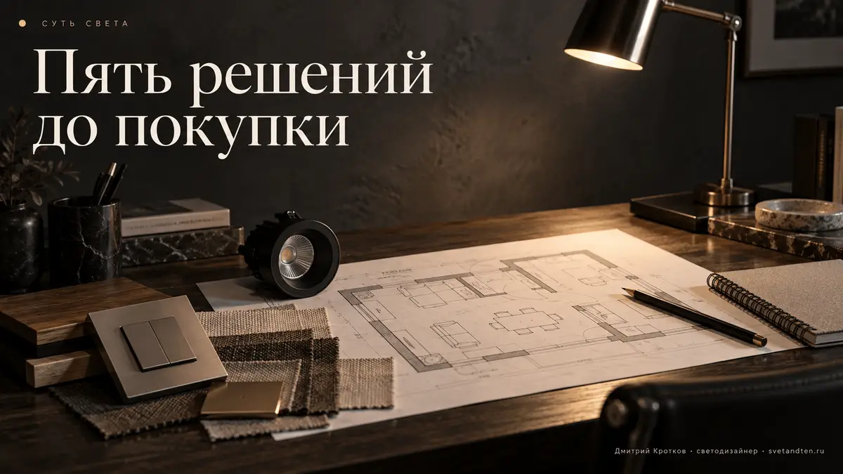 До покупки светильников