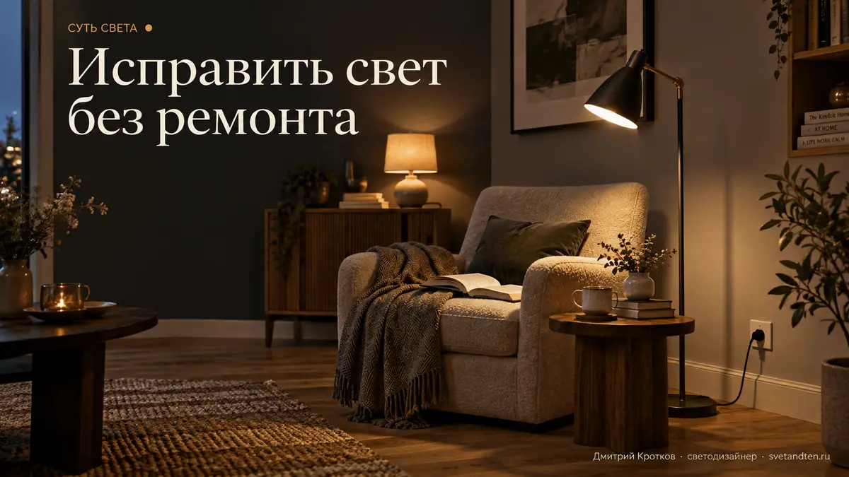 Что можно исправить в освещении без нового ремонта