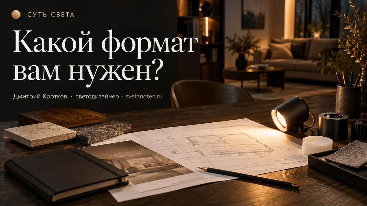 Рабочие материалы светодизайнера: план и подборка светильников