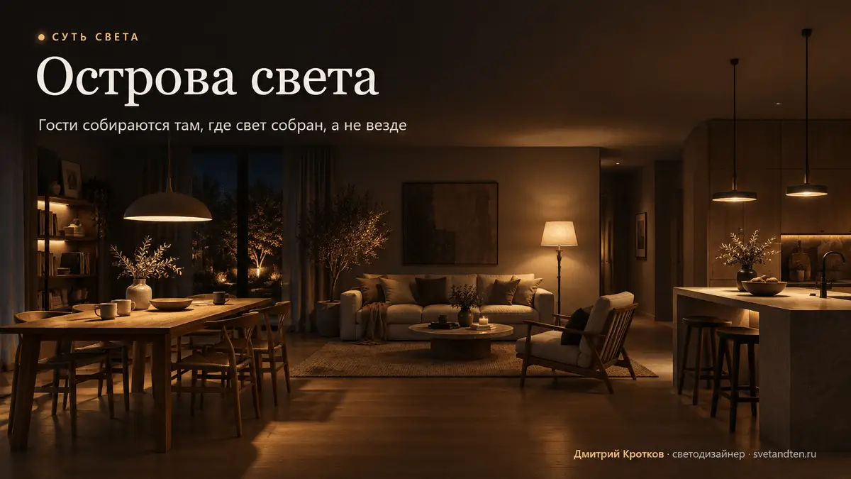 Пришли гости, включили весь свет — и разговор не клеится