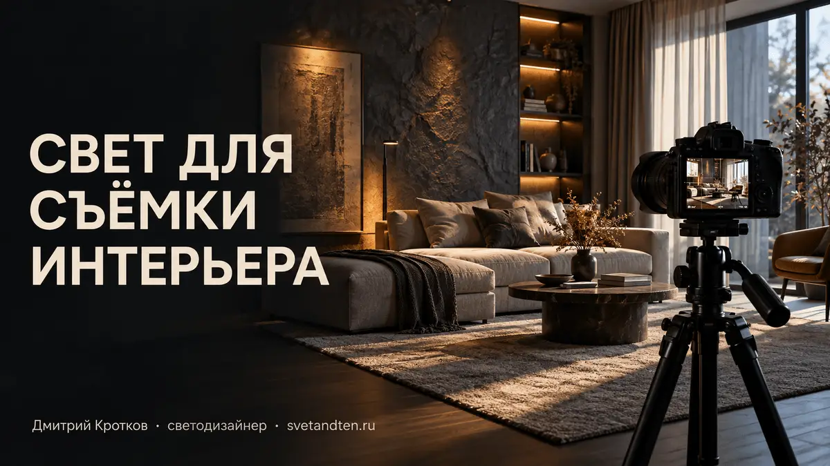 Как поставить свет для съёмки интерьера
