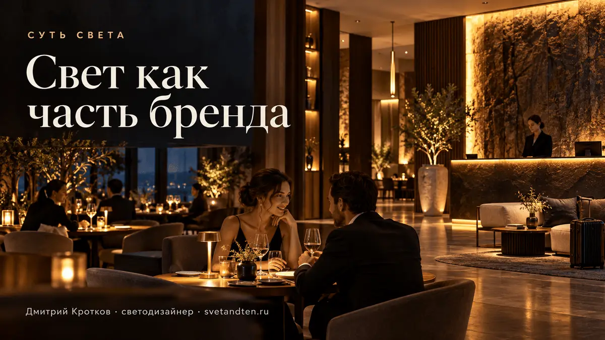 Свет в ресторане и отеле